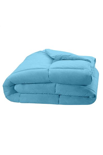 Five Store Pilota matlasata cu microfibra, invelis din bumbac ranforce de iarna, 400 g/mp, bleu, 210x230 cm
