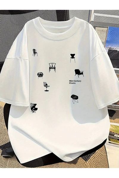 sole stories Premium Oversize Cut Short Sleeve Printed T-Shirt