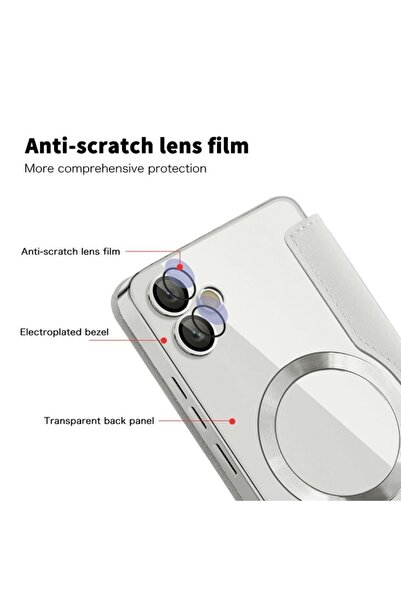 SKYDDAR INNOVATION Θήκη για Samsung Galaxy A05, SmartMag Book, Magsafe, RFiD, Θήκη καρτών, σετ αυτοκόλλητων, Γκρι