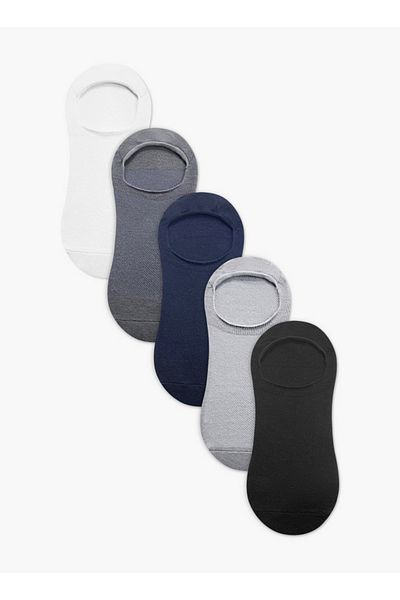 GLOO Textured Non Terry No Show Socks - Set of 5