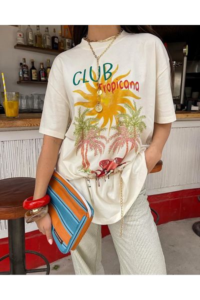 sole stories Premium Oversize Cut Short Sleeve Printed T-Shirt