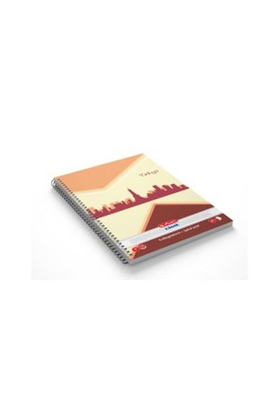 Herlitz Spiral Notebook A5, Color Multicolor, Material Paper, 70 Sheets, Grid Format, Economic