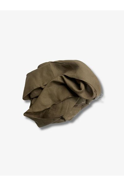 Yiğit Kumaş Raw Linen Fabric, Piece 95X150 cm Brown