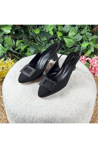 MEY Special Square Buckle Thin Heel Shoes M1107