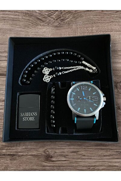 Eyiser Store Kişiye Özel Saat Seti | Silikon Kordon Saat + İsimli Çakmak + Ta...