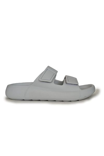 Oregon Shoes Feelup Comfort Sole Eva Men's Beach Pool Sea Daily Velcro Slippers Gray