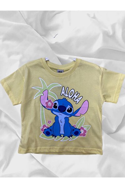 Alissrekids Stich Baskılı Kız T-Shirt