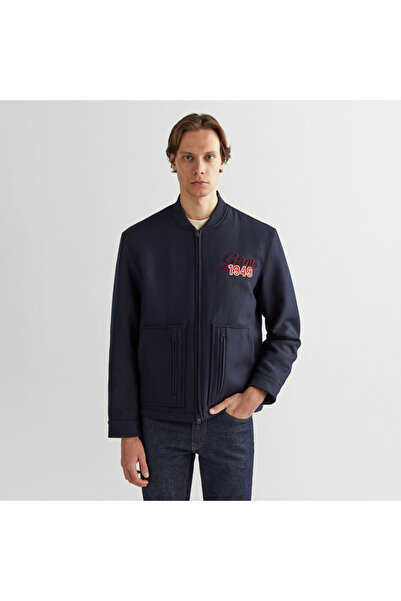 Gant Erkek Lacivert Oversize Fit Hakim Yaka Logolu Ceket