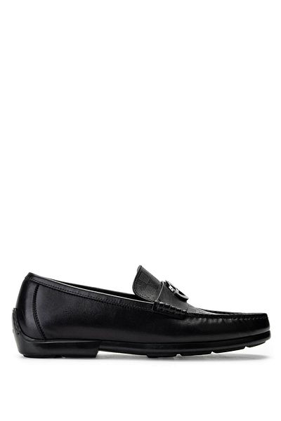 Valentino Men's Genuine Leather Black Loafer Shoes