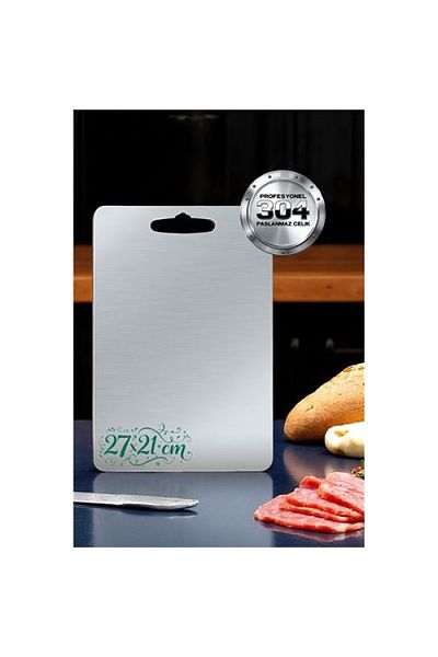 SepetBudur Modacar Cutting Board - Professional 304 Stainless Steel Chopping Board 27X21 cm