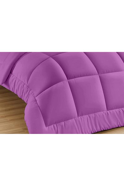 Five Store Pilota matlasata cu microfibra, invelis din bumbac ranforce pentru iarna, 400 g/mp, mov, 140x210 cm