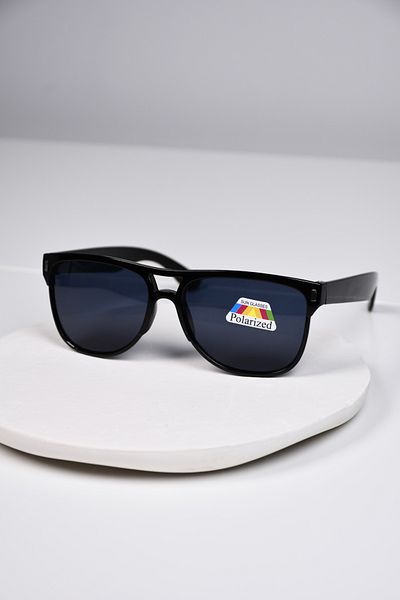LOOKUP NEW Unisex Women Men Polarized Polarized Bone Black Lightweight Square Rectangle Hinged Sunglasses