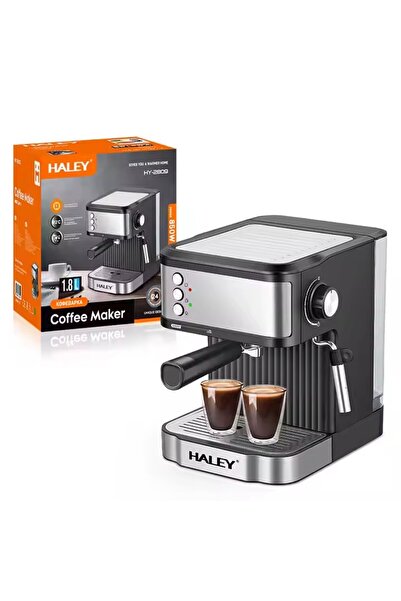 HALEY Espressor automat, 1,8 l, 850 W, 20 bar, argintiu/negru