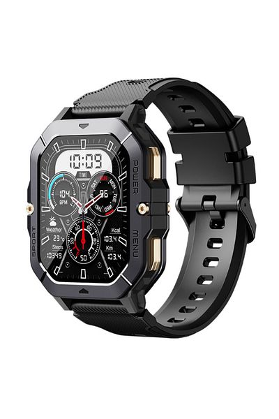 OEM IXIU® C28 Smartwatch, 2.02" TFT, BT 5.0 Calls, Health & Sports, Black, Men