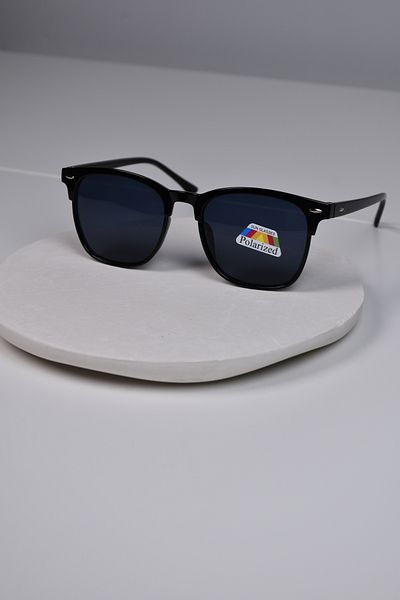 LOOKUP NEW Unisex Women Men Polarized Polarized Club Bone Black Lightweight Square Rectangle Hinged Sunglasses