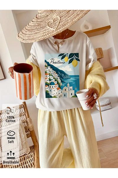sole stories Premium Oversize Cut Short Sleeve Printed T-Shirt