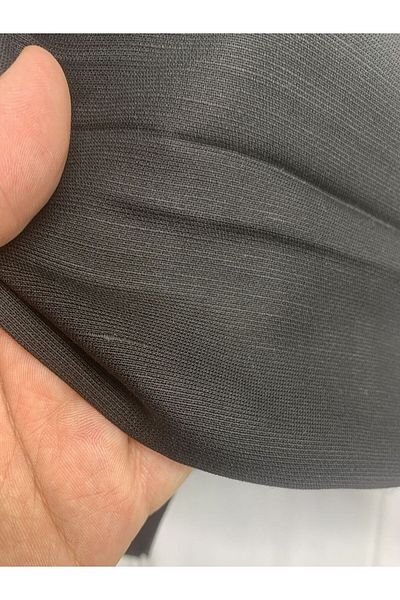 Yiğit Kumaş Raw Linen Fabric, Piece 270X145 cm Black