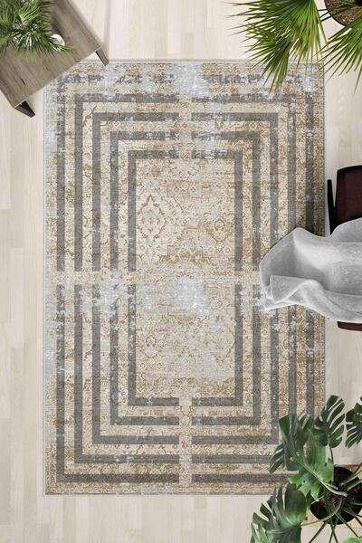 Monnhein Covor lavabil cu bază anti-alunecare – Covor modern cu imprimare dig...