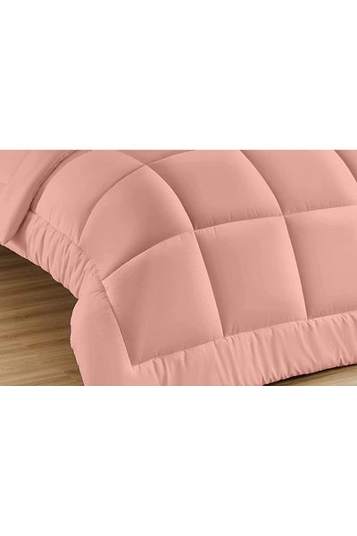 Five Store Quilted wool duvet, covered in winter cotton ranforce, 400 g/sqm, salmon, 140x210 cm