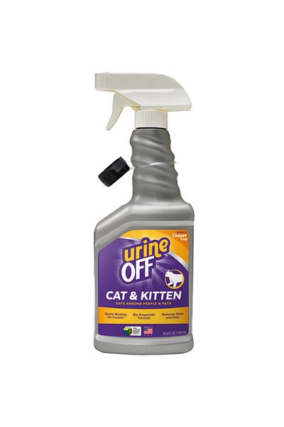 Tropiclean Urine OFF Cat & Kitten Hard Surface Sprayer with Carpet Applicator Cap for Cats 16.9oz