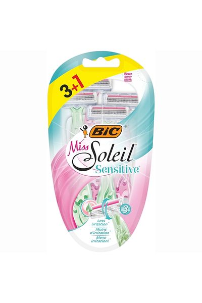 Bic Miss Soleil Sensitive Razor for Women, 4 pcs