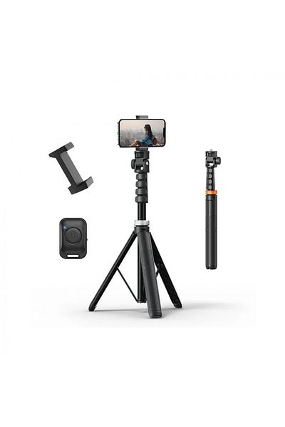 OEM Photo Tripod 2-in-1 for Phone, Camera and GoPro, Telescopic with Remote and Carrying Case
