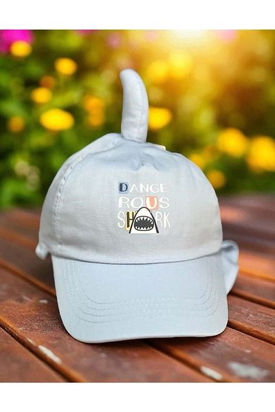Balgüneş Tekstil 1/3 Years Dangerous Shark Boy's Cap (48-50 cm) Blue
