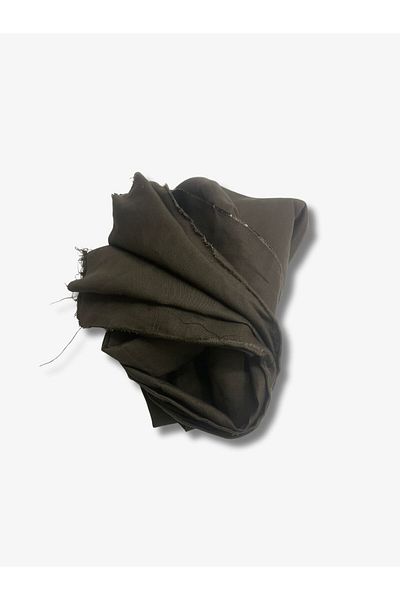 Yiğit Kumaş Raw Linen Fabric, Piece 150X150 cm Brown