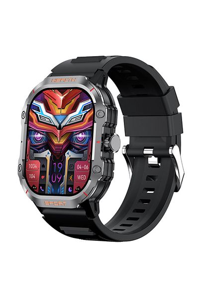 OEM Smartwatch IXIU® HK24, 2.01" AMOLED, BT 5.3, Sănătate & Sport, Negru, Bărbați