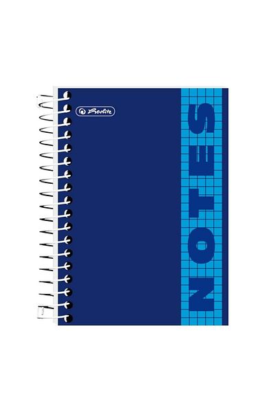 Herlitz Trend Spiral Notebook, Color Multicolor, Material Paper, Dimension 10x14 cm, 200 Sheets, Grid Format