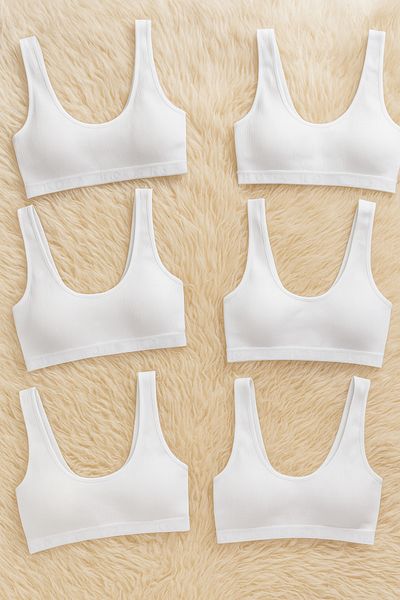 Loule Women's Clothing Cotton & Elastane Bustier with 6 Pads and Thick Straps Ll.K64.O30.001