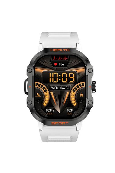 OEM Smartwatch IXIU® HK24, 2.01" AMOLED, BT 5.3, Health & Sports, Silver, Men