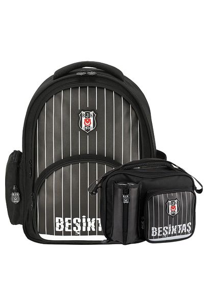 Beşiktaş 3 Compartment Thin Stick Faux Leather School Bag + Lunch Box
