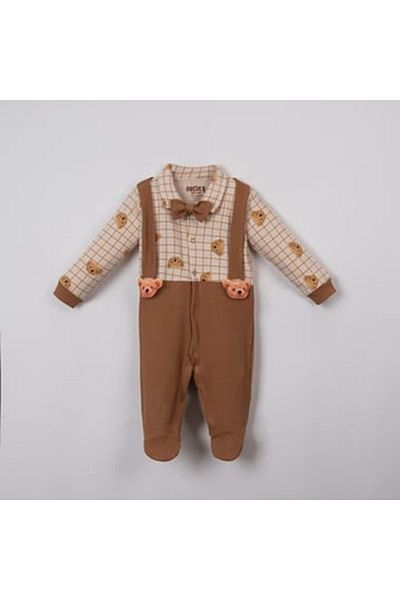 NECİXS BEBEE Baby Salopet Jumpsuit Camel