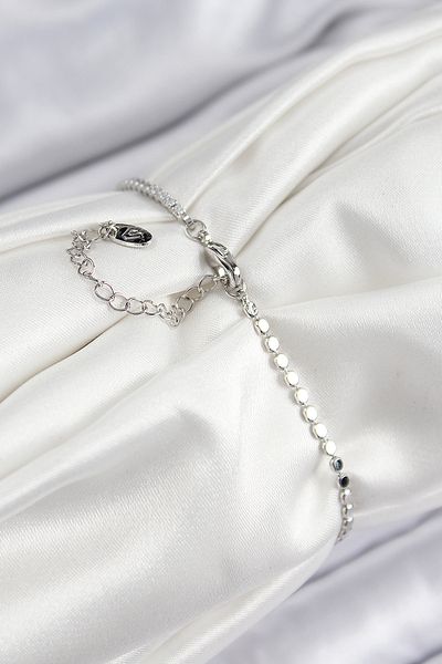 TUA MODA Old Fashioned Brass Zircon Stone Clover Model Crush Chain Silver Color Women's Bracelet