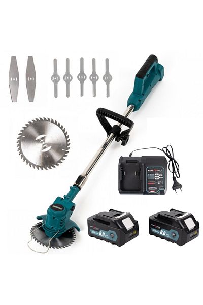 Blasko Motocoasa Profesioana cu Disc + Accesorii gazon, 2x Acumulator 36v/8ah, Tija Telescopica Reglabila