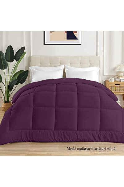 Five Store Microfiber quilted duvet, damask cover for winter, 400 g/sqm, purple, 180x210 cm