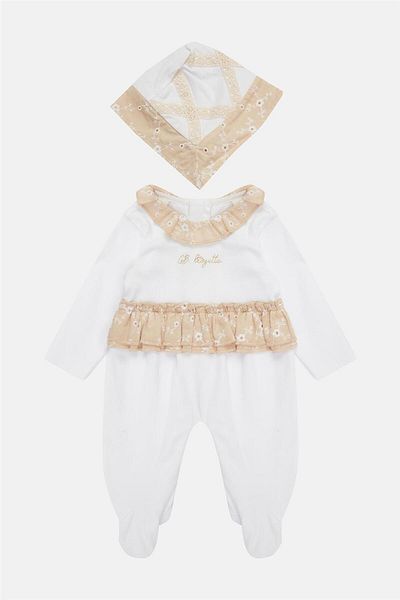 Layette Baby Girl White Overall