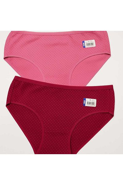 Naz Women's Pink-Red 2-Pack Cotton Panty Set