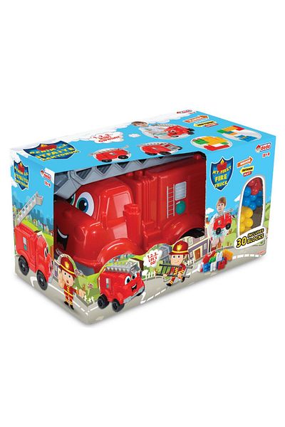 DEDE My first fire truck with 30 pieces of bricks