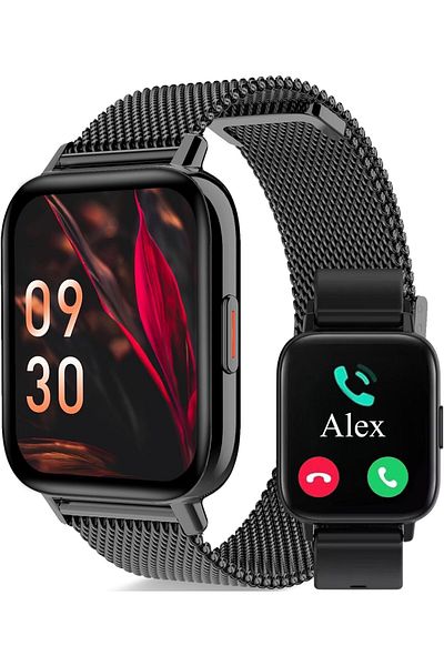 Smart Vibe Ceas Smartwatch ViBE™ WATCH Bluetooth HD, vedere fără margini de 1,69”, monitor de fitness, Black