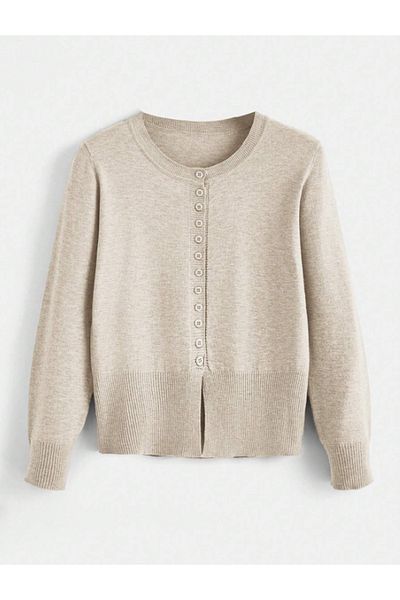 Ugdelia Women's Multi-Button Soft Textured Knitwear Cardigan