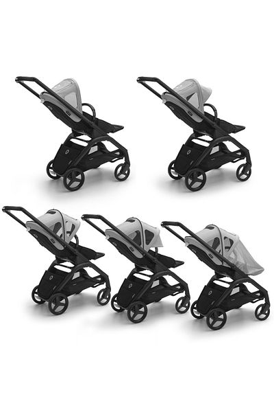 Bugaboo Capotina cu extensie plasa insecte Dragonfly Misty Grey