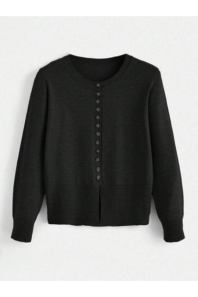 Ugdelia Women's Multi-Button Soft Textured Knitwear Cardigan