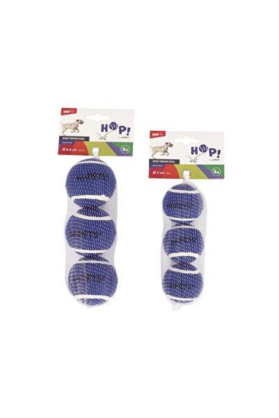 M-PETS Hop Tennis Ball Blue 6,4cm Set of 3
