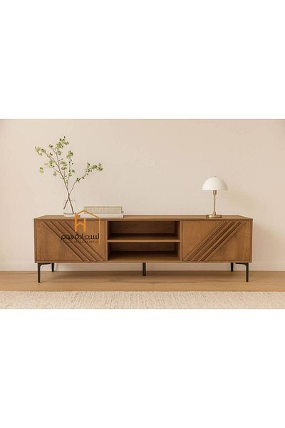 Al Saada Home وحدة تلفزيون - 160×40×45 سم - بني