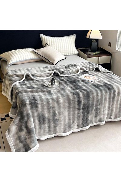 trendyhome Premium cocolino blanket, 200x230 cm, Grey/White, J22293