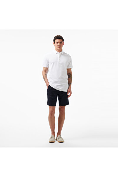 Nautica Erkek Siyah Slim Fit Keten Şort