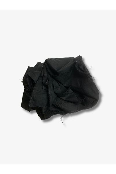 Yiğit Kumaş Fine Raw Linen Fabric, Piece 245X145 cm Black