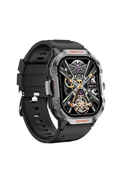 OEM Smartwatch IXIU® HK24, 2.01" AMOLED, BT 5.3, Sănătate & Sport, Negru, Bărbați
